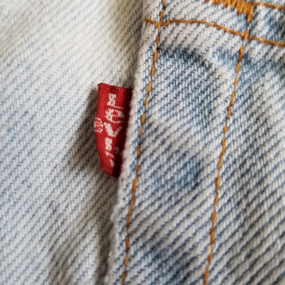 Vintage 1994 LEVI'S 550 High Waist Distressed Cutoff Shorts Size 29 - Picture 5 of 13